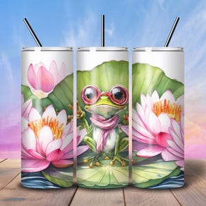 Copo fino de sapo, copo fino de sapo de 20 onças com canudo, sapo com símbolo da paz, copo de animal unny, garrafa de água exclusiva, presente para amantes de sapos