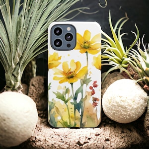 Yellow Floral Phone Case, Yellow Floral iphone Case, Yellow Floral Samsung Phone Case, Yellow Floral Google Pixel Phone Case, iphone 16 case