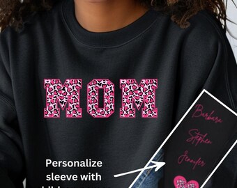 Personalized Mom Sweatshirt with Kids Names, Mom Custom Names Sweatshirt, Custom Mom Sweater, Personalized Mom Hoodie, Custom Gift For Mom
