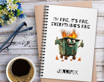 Spiral Notebook, Personalized Notebook, Funny Message Journal, Funny Office Gift, Coworker Gift Small Spiral Notebook, Custom Notebook Gift