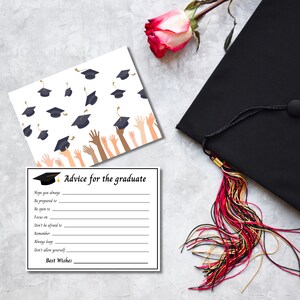 Graduation Wishes Cards | Digital Download Graduation Advice Cards | Graduation Party Advice Cards | Printable Graduation Advice Cards |