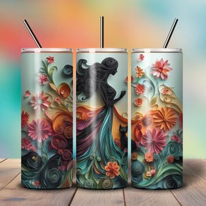Black Woman Skinny Tumbler, 20oz Skinny Tumbler, Afro American Tumbler, Black Woman Tumbler, Black Girl Tumbler, Black Girl Water Bottle