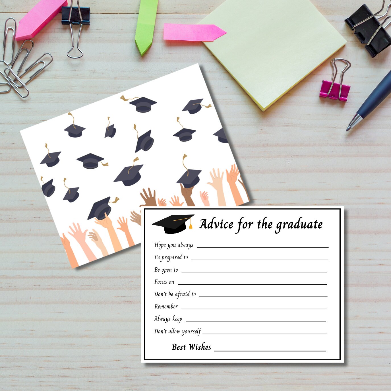 Graduation Wishes Cards Digital Download Graduation Advice Cards