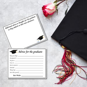 Graduation Wishes Cards | Digital Download Graduation Advice Cards | Graduation Party Advice Cards | Printable Graduation Advice Cards |