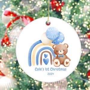 Baby&#39;s First Christmas Ornament, Personalized Baby Ornament, Personalized Kid Ornament, Ornament, Christmas Gift, Customized Baby Gift