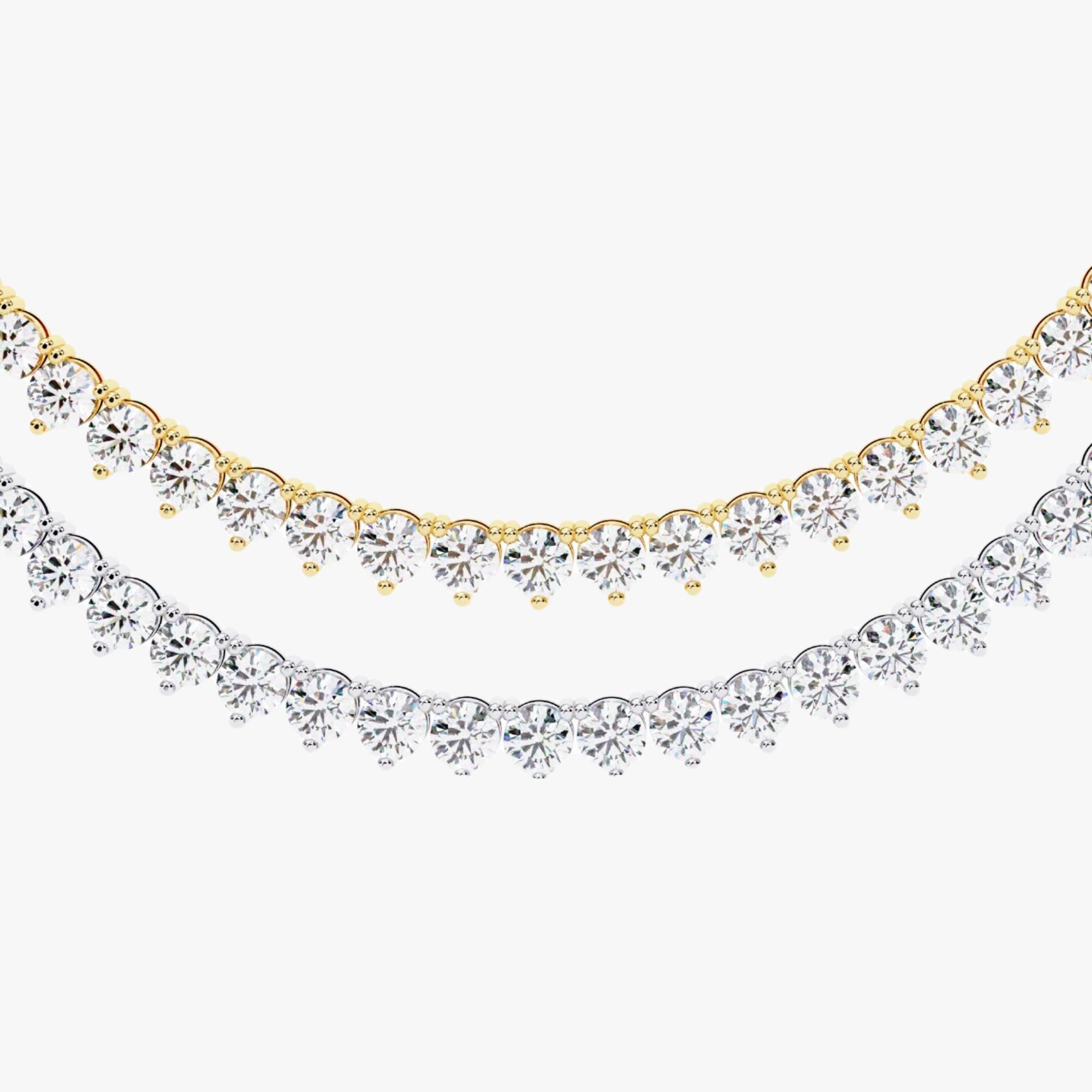 5カラットダイヤモンドテニスネックレス 17インチダイヤモンドテニス 