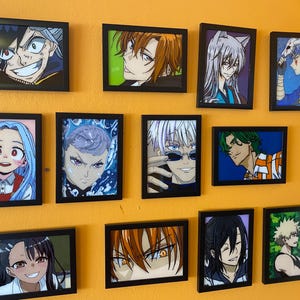 custom 5x7 anime glass painting