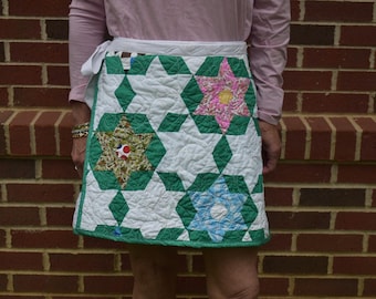 Spinoff Quilted Wrap Skirt