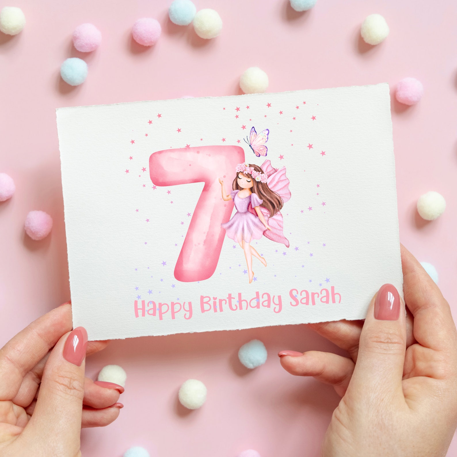 Fairy 7th Birthday PNG Sublimation Design, Instant Digital Download T ...
