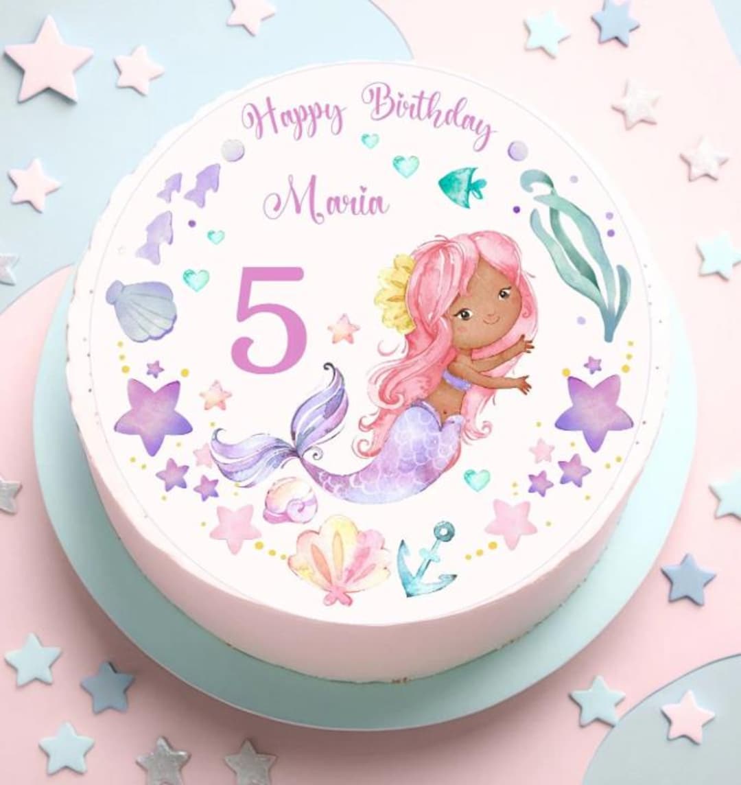 Printable Little Mermaid Cake Topper Download and Print Yourself ...