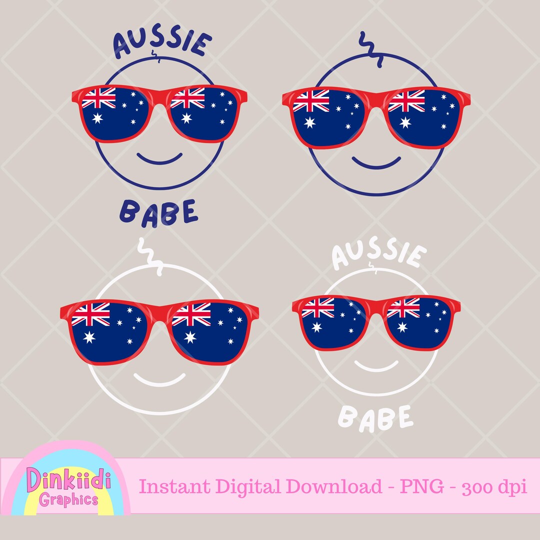 Australia Day Smiley Face PNG Sublimation Design, Instant Digital ...