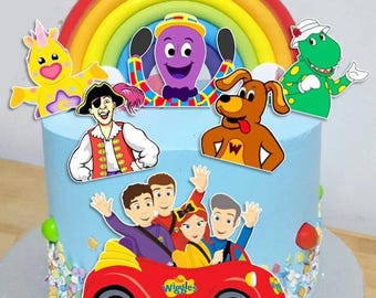 Printable Wiggles cake topper Digital Download Images Print Yourself Decorations