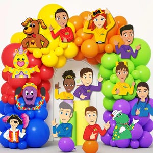 Wiggles Characters Big Decor 30cms Ritaglia Stampa Tuo Download Digitale Festa di Compleanno Bandierine