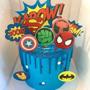 Superhero Cake Toppers zum selbst ausdrucken oder ausdrucken