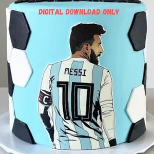 印刷可能なサッカーケーキトッパー 自分で印刷可能 デジタルダウンロード サッカーデコレーション センターピース