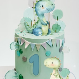 Décoration de gâteau dinosaure mignon à imprimer vous-même en téléchargement numérique Décoration de fête Anniversaire ou baby shower, 22 x Dinobaby