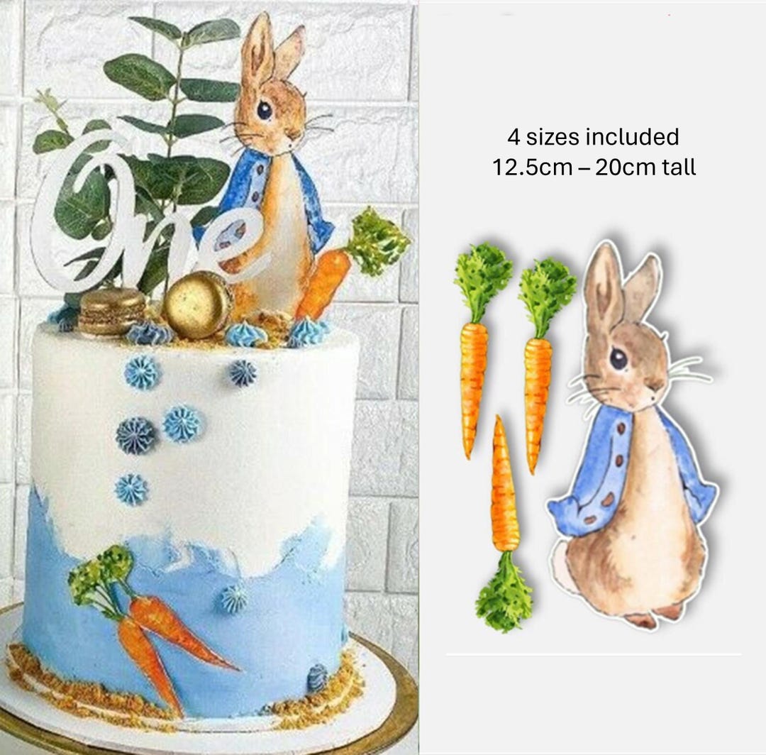 Peter Rabbit Printable Cake Toppers Print Yourself Digital Download ...