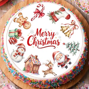 Weihnachten Kuchen Topper zum selbst ausdrucken