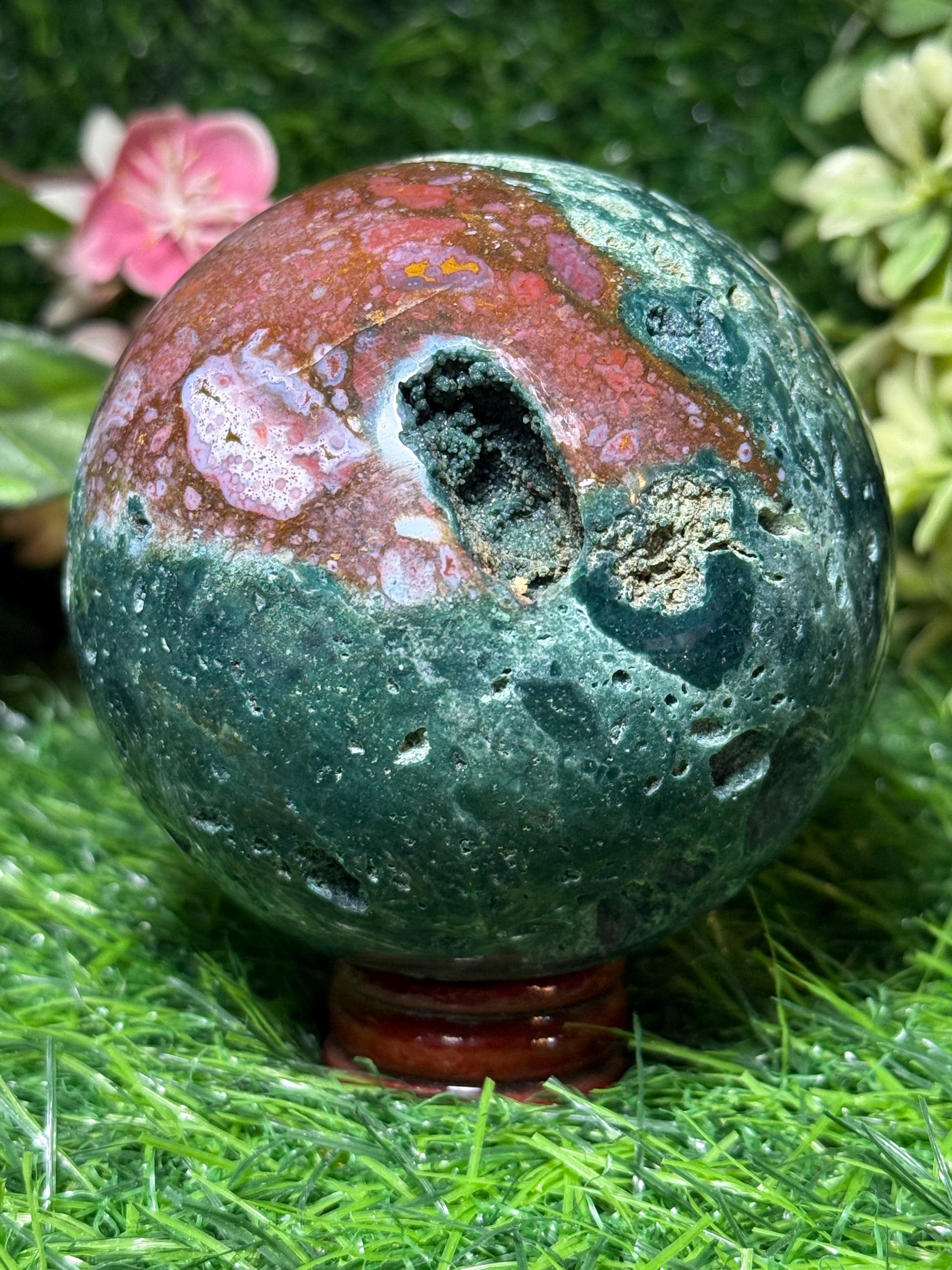オーシャンジャスパー　スフィア　約5cm Ocean Jasper Sphere - Etsy