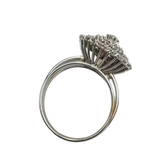 Art Deco Platinum Diamond Ring - image 2