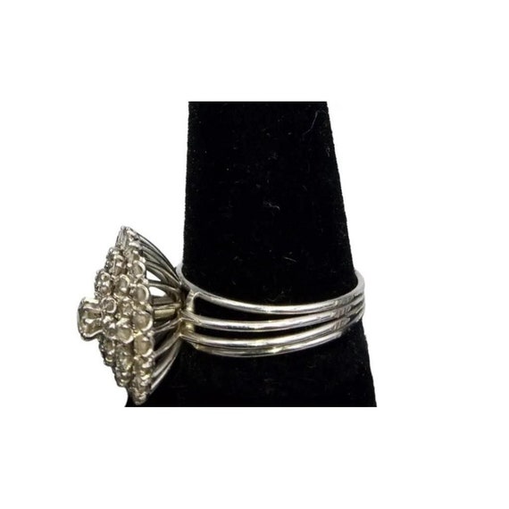 Art Deco Platinum Diamond Ring - image 3