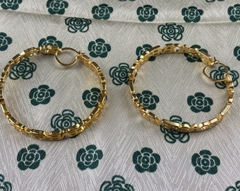 Vintage Versace Hoop Earrings 60mm