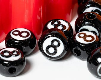 Dijes de cuentas brillantes de 8 bolas: Suministros para pulseras de la amistad Kandi