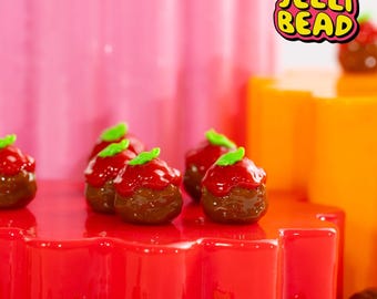 Cuentas de albóndigas para hacer pulseras, dijes Kandi, suministros de manualidades de plástico