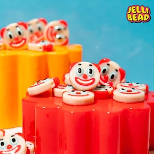 Clown Focal Bead Charms for Kandi, Friendship Bracelets |  Available in packs of 5, 10, or 20 Beads