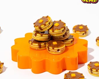 Pancake Focal Bead Charms for Kandi, Friendship Bracelets | Perfect for Jewelry Making, Available in packs of 5, 10, or 20 Beads