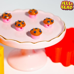 Blueberry Muffin Plastic Bead Charms: Kandi Bracelet Supplies