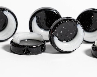 Glitter Moon Plastic Bead Charms: Kandi & Friendship Bracelet Supplies
