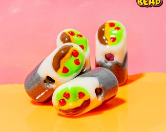 Dijes de plástico con forma de burrito: accesorios para pulseras de la amistad y kandi