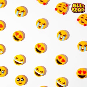 Emoji Variety Pack Charms for Kandi, Friendship Bracelets | texting, messaging inspired Beads