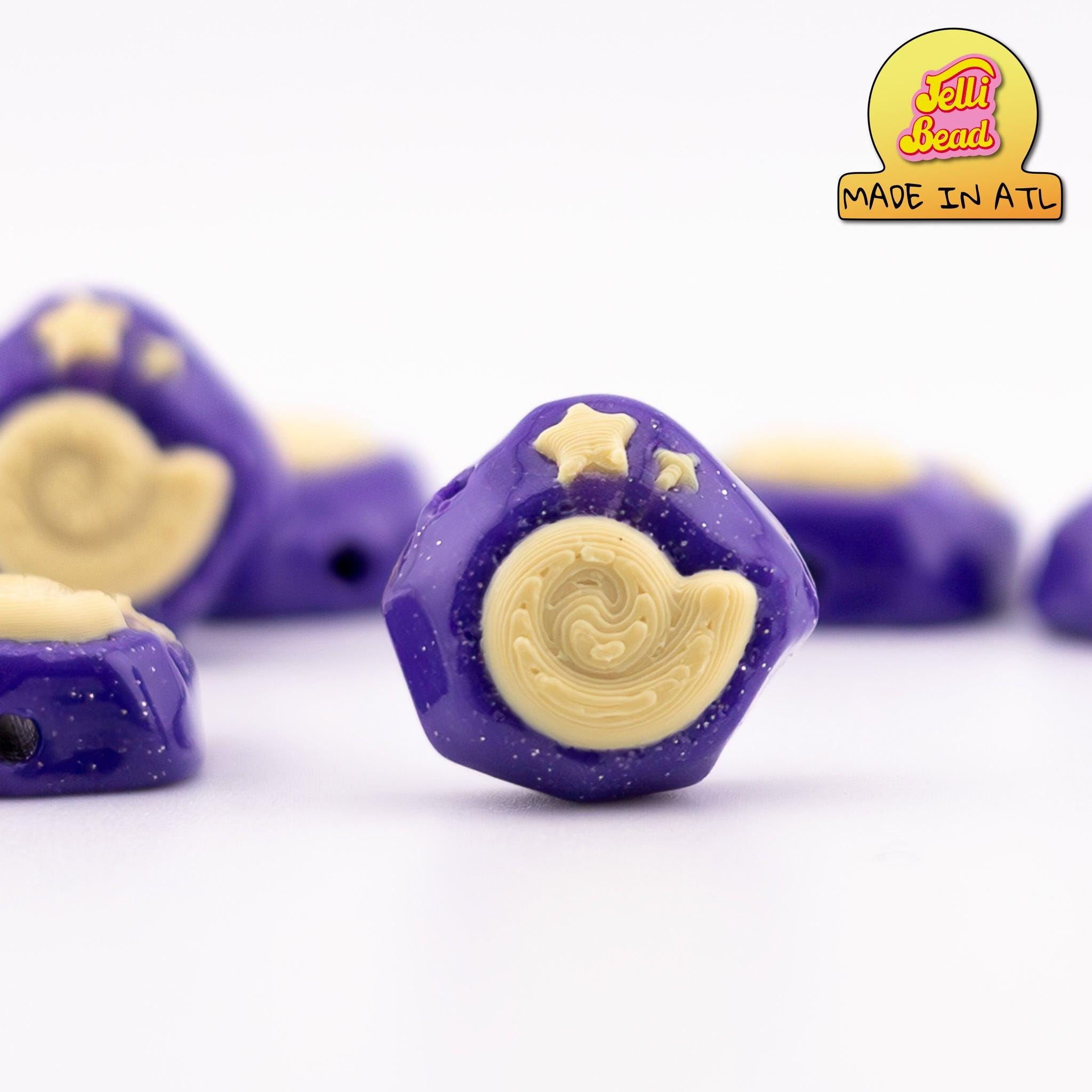 Fossil Focal Bead Charms for Kandi, Friendship Bracelets | Available in packs of 5, 10 or 20 Beads | Perfect for ACNH Fans