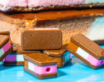 Ice Cream Sandwich Bead Charms: Kandi Friendship Bracelets
