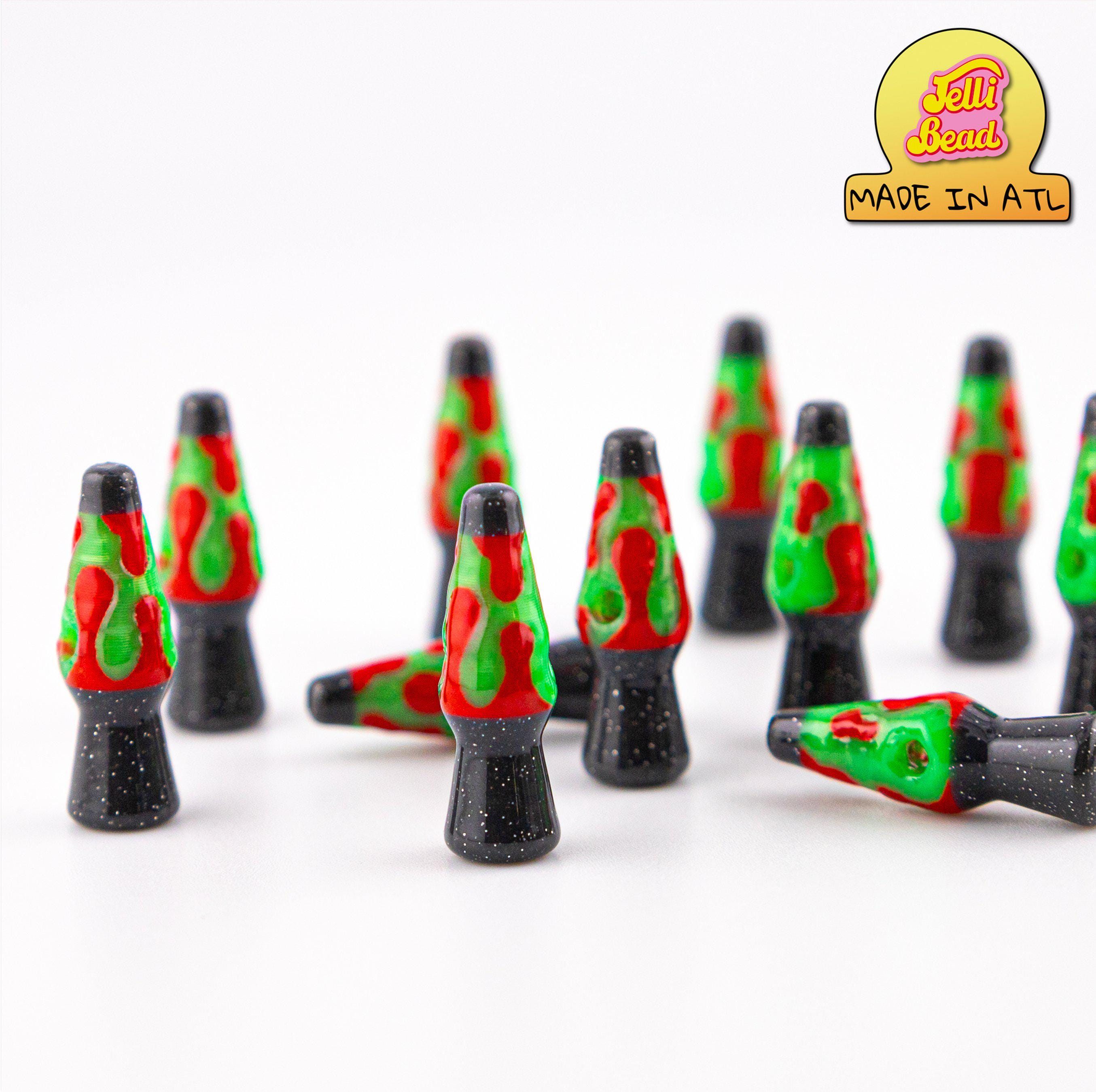 Blacklight Lava Lamp Focal Bead Charms for Kandi, Friendship Bracelets | Available in packs of 5, 10, or 20 Beads