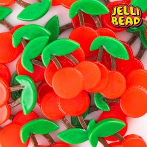 Cherry Focal Bead Anhänger für Kandi, Freundschaftsarmband | Erhältlich in Packungen mit 5, 10 oder 20 Perlen