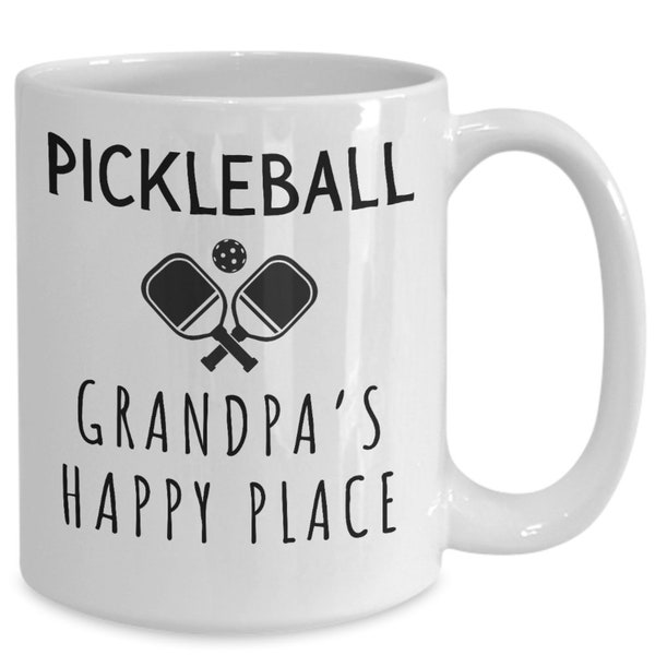 Pickleball grandpa coffee mug, gift for grandfather, granddad pickler, papa pickleball gift, for father's day, birthday, novelty coffee mug