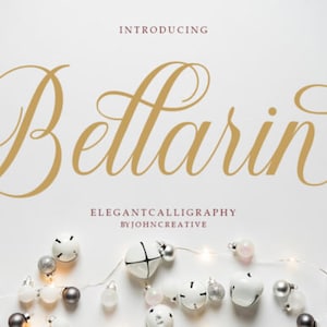 Bellarin Font, Wedding Fonts, Rustic Fonts, Bold Fonts, Farmhouse Fonts, Handwritten Fonts, Fonts for Cricut, Procreate Fonts