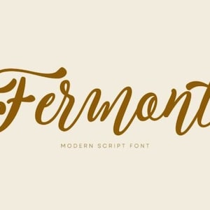 Fermont Font, Script Beautiful Font, Cricut Font, Casual Font, Modern Font, Fonts for Crafts, Cursive Font, Monoline Font, Retro Font