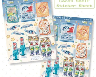 Candy Shelf Sticker Sheet | Candy Stickers for Journaling and Decorating