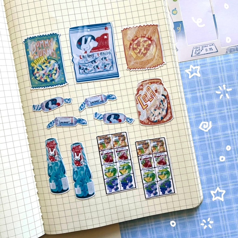 Candy Shelf Sticker Sheet | Candy Stickers for Journaling and ...