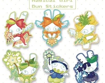 Magical Girl Bun Stickers | Vinyl Sticker
