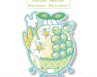Mango Melon Bingsu Sticker | Vinyl Sticker