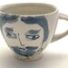 Handmade Pottery Mug Tea Cup Style Cartoon Drawing