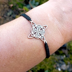 Braided Bracelet Witch Knot Bracelet Handmade  Celtic Jewelry Wiccan Symbols of Protection Pagan Bracelet Spiritual Jewelry for Esotericists