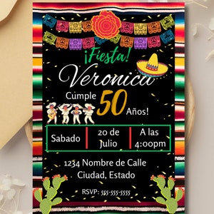Fiesta Mexicana digitaler Download Geburtstagseinladung | 13x18 | Fiesta Party | download-edit-print