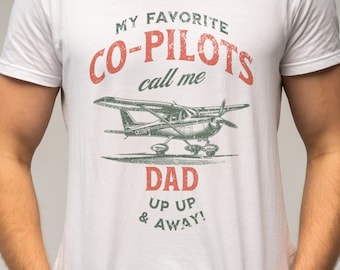 Chemise papa pilote : cadeau drôle de copilote d'aviation