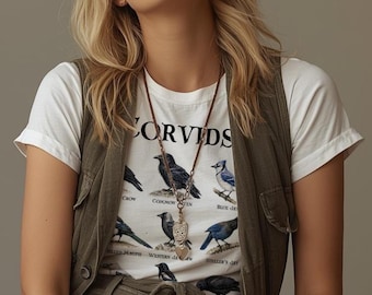 Cottagecore Corvid Poster Crows Ravens Magpies Tee